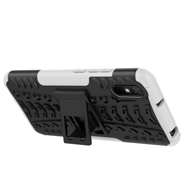 For Xiaomi Redmi 9A Tire Texture Shockproof TPU+PC Protective Case with Holder