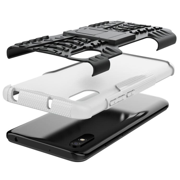 For Xiaomi Redmi 9A Tire Texture Shockproof TPU+PC Protective Case with Holder