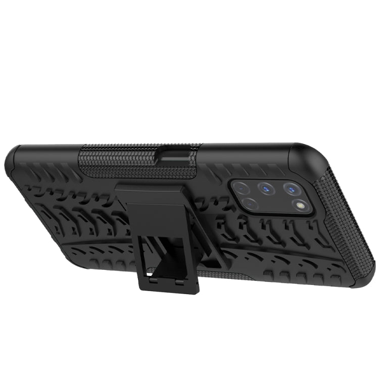 For OPPO A52 / A72 / A92 Tire Texture Shockproof TPU+PC Protective Case with Holder