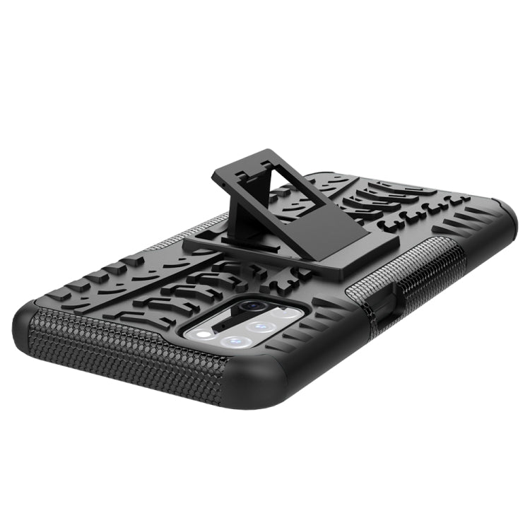 For OPPO A52 / A72 / A92 Tire Texture Shockproof TPU+PC Protective Case with Holder