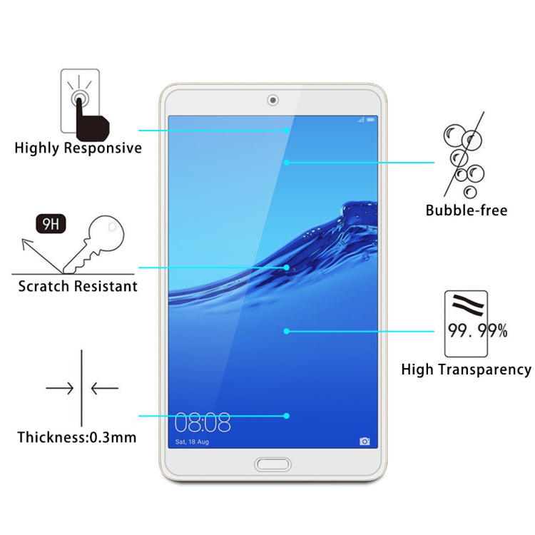 For Huawei Tablet C5 8.0 2 PCS 9H HD Explosion-proof Tempered Glass Film