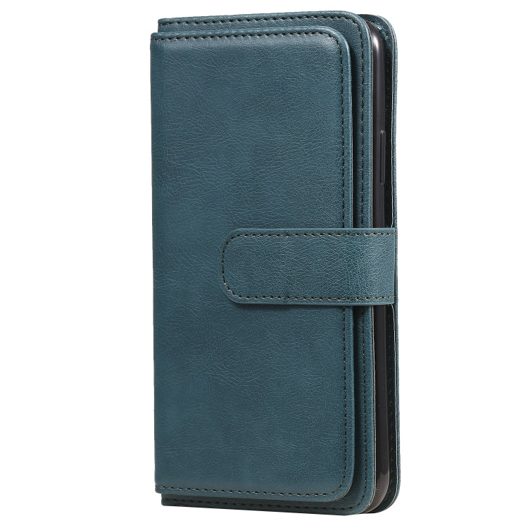 For iPhone 11 Pro Max Multifunctional Magnetic Copper Buckle Horizontal Flip Solid Color Leather Case with 10 Card Slots & Wallet & Holder & Photo Frame