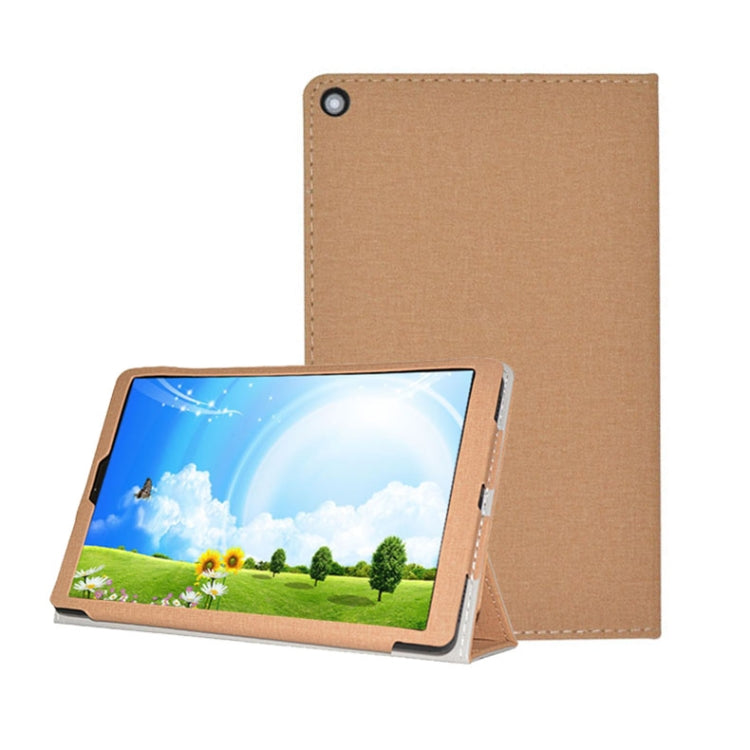 For Alldocube iPlay 20 Anti-slip Texture Horizontal Flip Leather Protective Case with Holder(Golden)