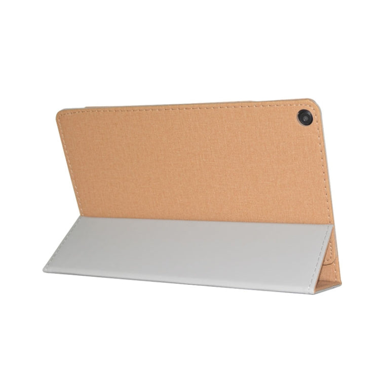 For Alldocube iPlay 20 Anti-slip Texture Horizontal Flip Leather Protective Case with Holder(Golden)