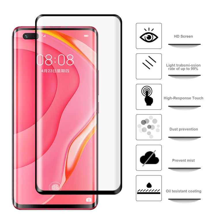 For Huawei Nova 7 Pro 3D Curved Silk-screen PET Full Coverage Protective Film(Black)