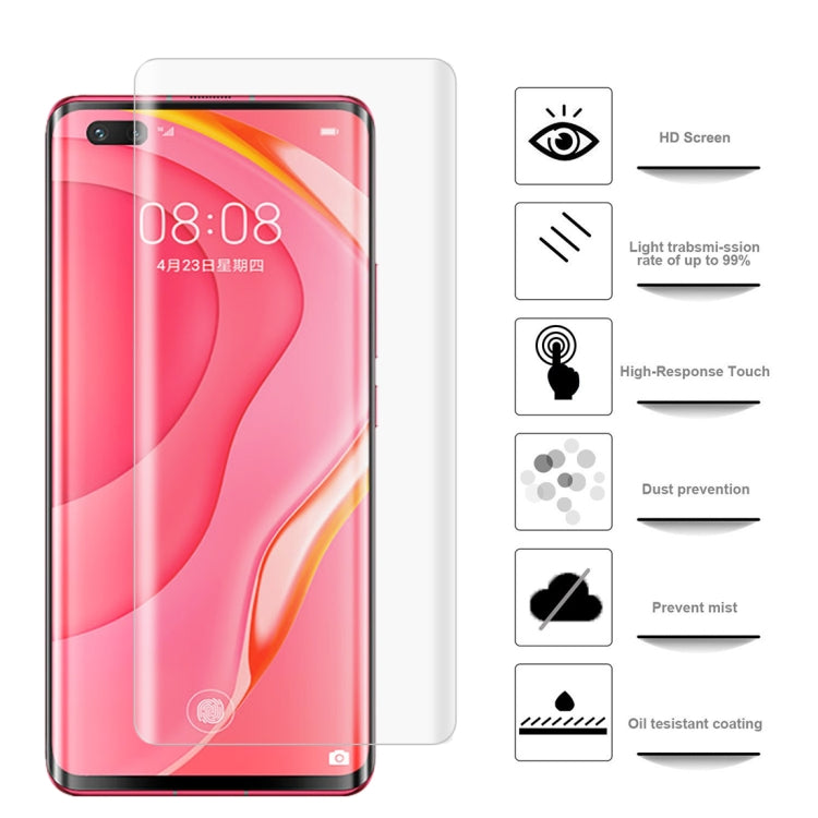 For Huawei Nova 7 Pro 2 PCS 3D Curved Silk-screen PET Full Coverage Protective Film(Transparent)