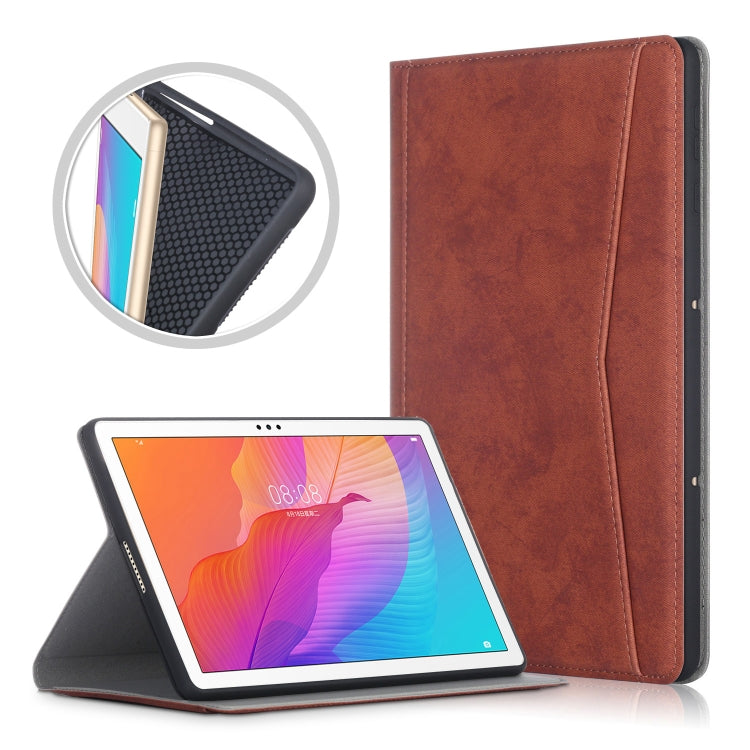 For Huawei Enjoy Tablet 2 10.1 inch / Honor Pad 6 10.1 inch Marble Cloth Texture Horizontal Flip Leather Case with Holder