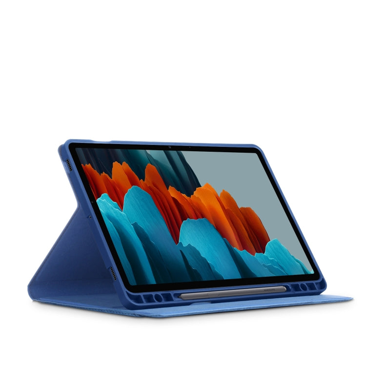 For Samsung Galaxy Tab S8 / Galaxy Tab S7 T870/T875 TPU Front Support Horizontal Flip Leather Case with Holder & Pen Slot & Sleep / Wake-up Function