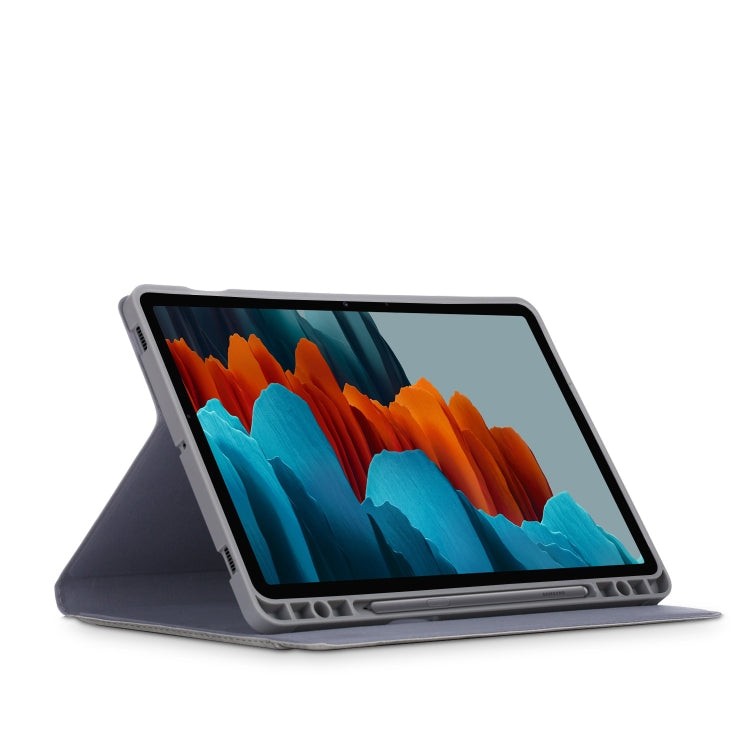 For Samsung Galaxy Tab S8 / Galaxy Tab S7 T870/T875 TPU Front Support Horizontal Flip Leather Case with Holder & Pen Slot & Sleep / Wake-up Function