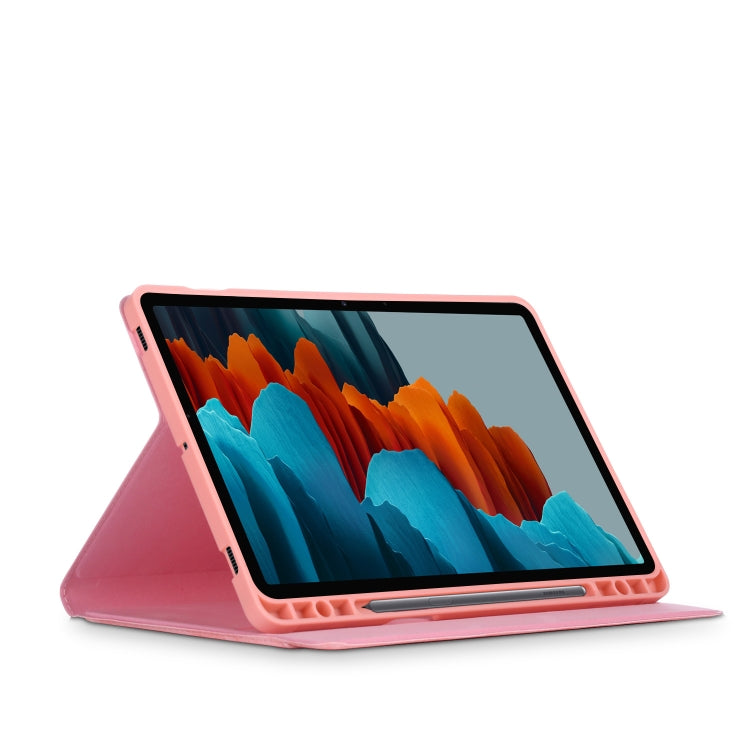 For Samsung Galaxy Tab S8 / Galaxy Tab S7 T870/T875 TPU Front Support Horizontal Flip Leather Case with Holder & Pen Slot & Sleep / Wake-up Function