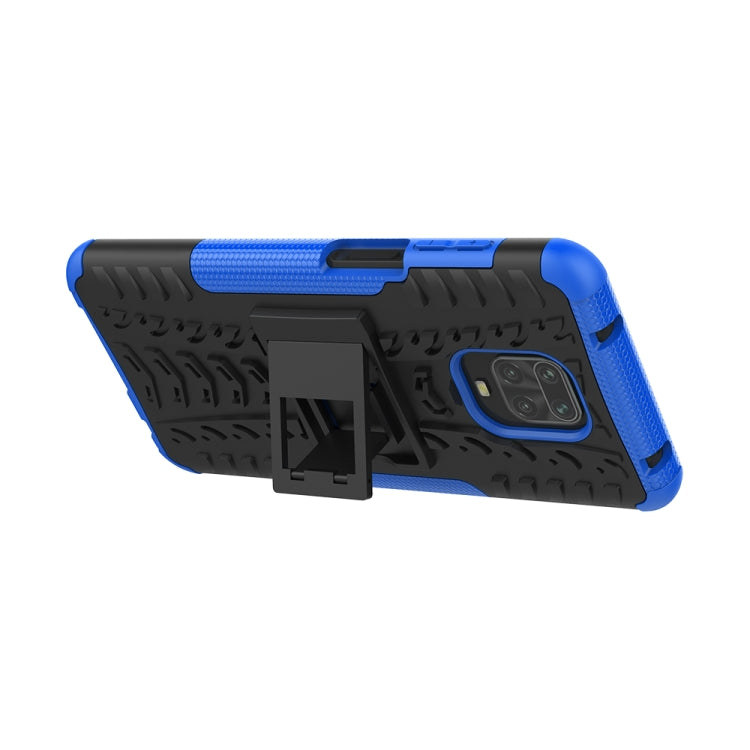 For Xiaomi Redmi Note 9S / 9 Pro / 9 Pro Max Tire Texture Shockproof TPU + PC Protective Case with Holder