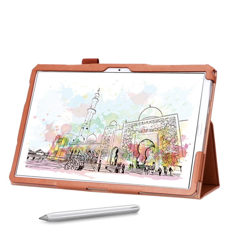 For Huawei MatePad 10.8 (2020) Business Retro Texture Horizontal Flip Leather Case with Holder & Card Slots & Hand Strap