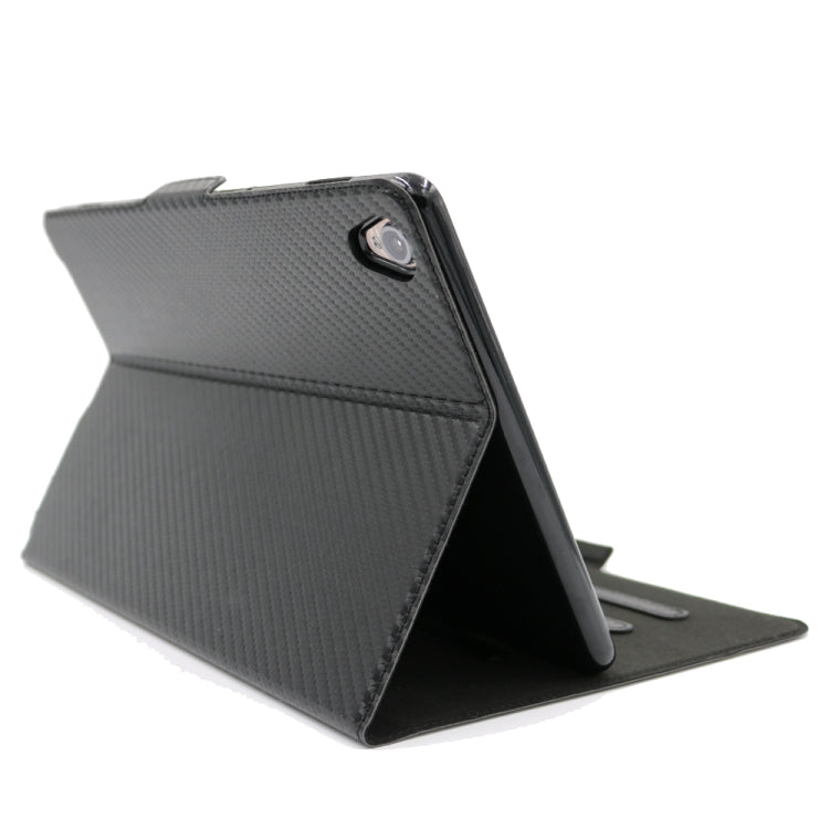 For Huawei MatePad 10.8 (2020) Ultra-thin Carbon Fiber Front Support Horizontal Flip Leather Case with Holder