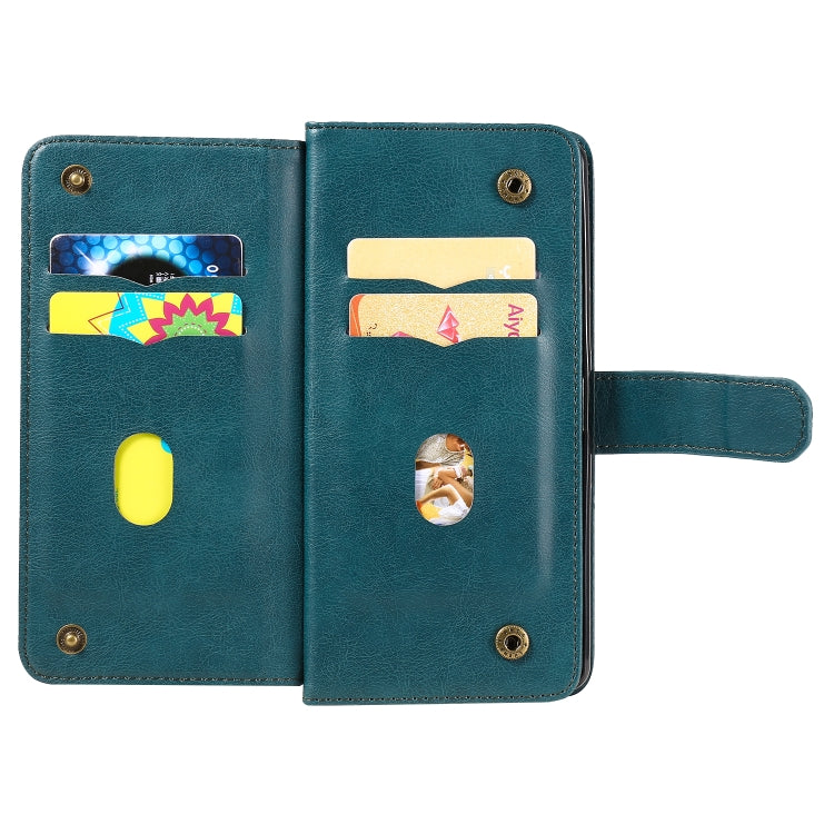 For Sony Xperia L4 Multifunctional Magnetic Copper Buckle Horizontal Flip Solid Color Leather Case with 10 Card Slots & Wallet & Holder & Photo Frame