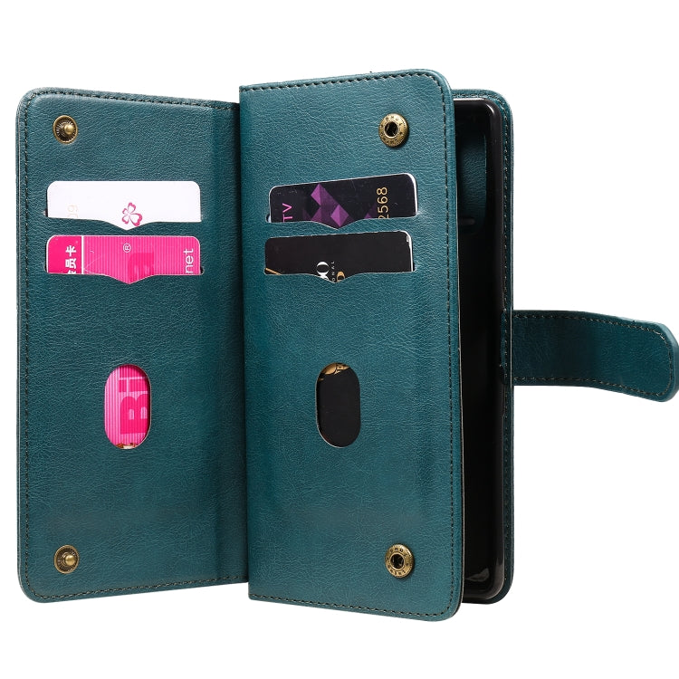 For Sony Xperia L4 Multifunctional Magnetic Copper Buckle Horizontal Flip Solid Color Leather Case with 10 Card Slots & Wallet & Holder & Photo Frame