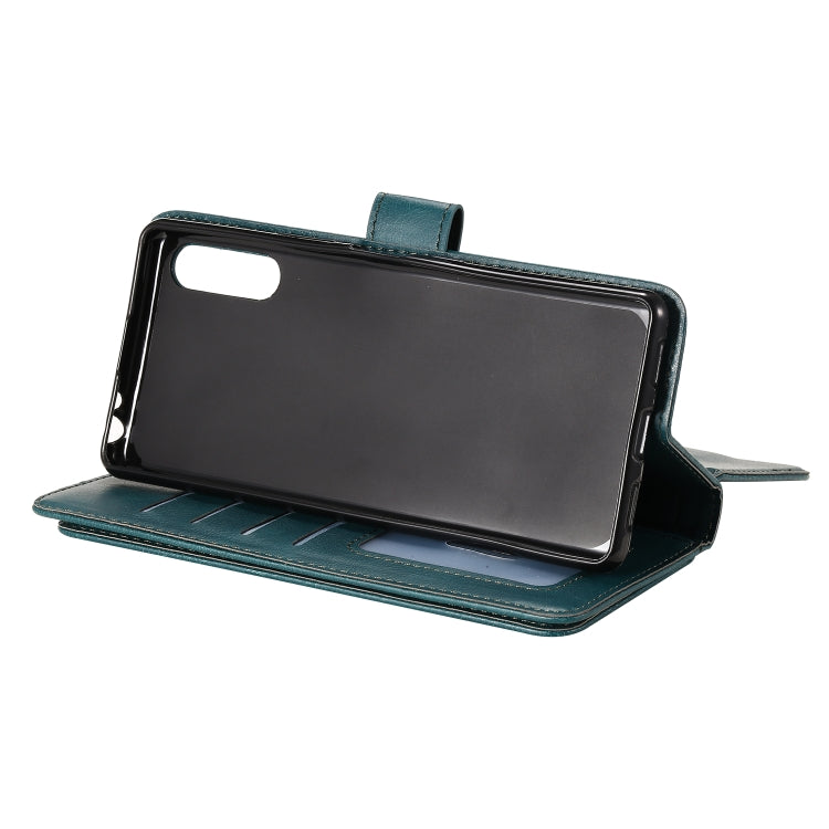 For Sony Xperia L4 Multifunctional Magnetic Copper Buckle Horizontal Flip Solid Color Leather Case with 10 Card Slots & Wallet & Holder & Photo Frame