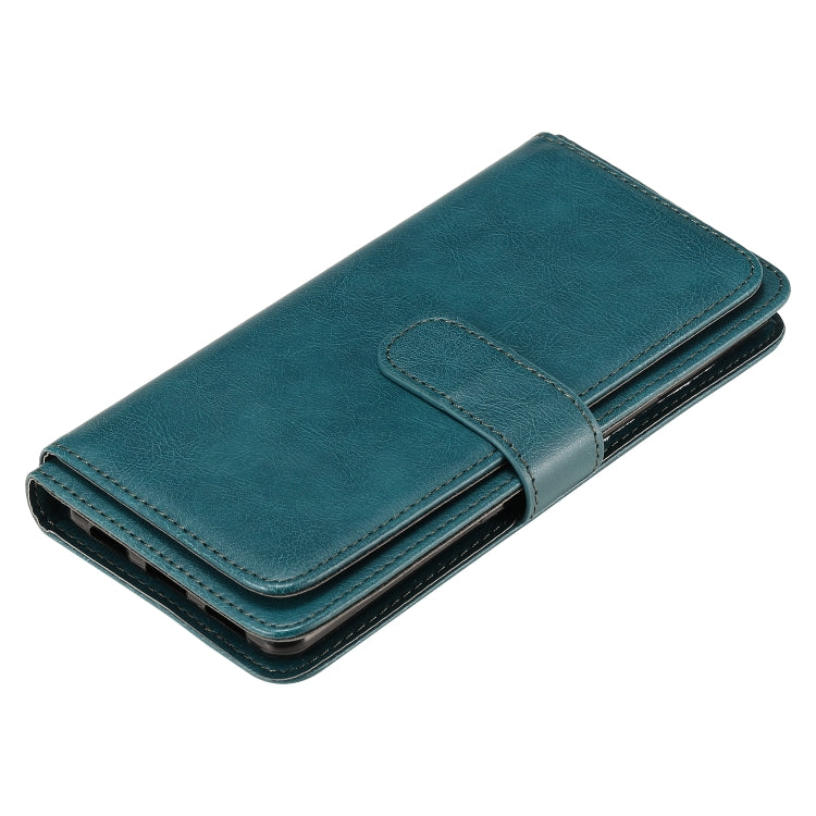 For Sony Xperia L4 Multifunctional Magnetic Copper Buckle Horizontal Flip Solid Color Leather Case with 10 Card Slots & Wallet & Holder & Photo Frame