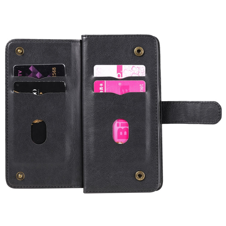 For Sony Xperia L4 Multifunctional Magnetic Copper Buckle Horizontal Flip Solid Color Leather Case with 10 Card Slots & Wallet & Holder & Photo Frame