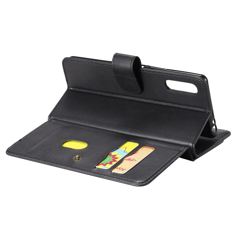 For Sony Xperia L4 Multifunctional Magnetic Copper Buckle Horizontal Flip Solid Color Leather Case with 10 Card Slots & Wallet & Holder & Photo Frame