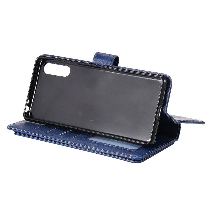 For Sony Xperia L4 Multifunctional Magnetic Copper Buckle Horizontal Flip Solid Color Leather Case with 10 Card Slots & Wallet & Holder & Photo Frame