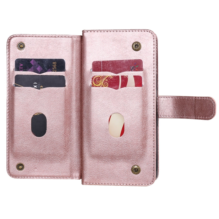 For Sony Xperia L4 Multifunctional Magnetic Copper Buckle Horizontal Flip Solid Color Leather Case with 10 Card Slots & Wallet & Holder & Photo Frame