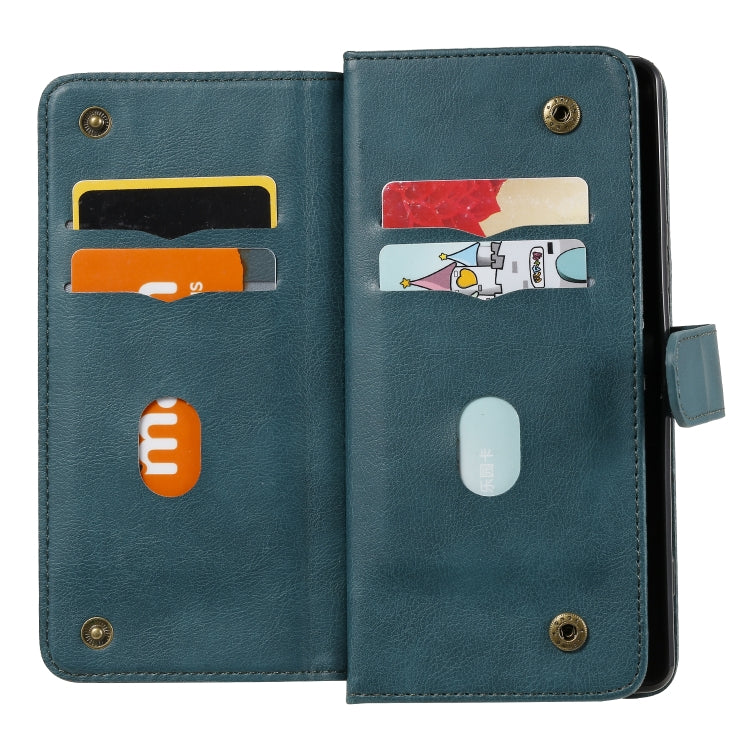 For Sony Xpeira 1 II Multifunctional Magnetic Copper Buckle Horizontal Flip Solid Color Leather Case with 10 Card Slots & Wallet & Holder & Photo Frame