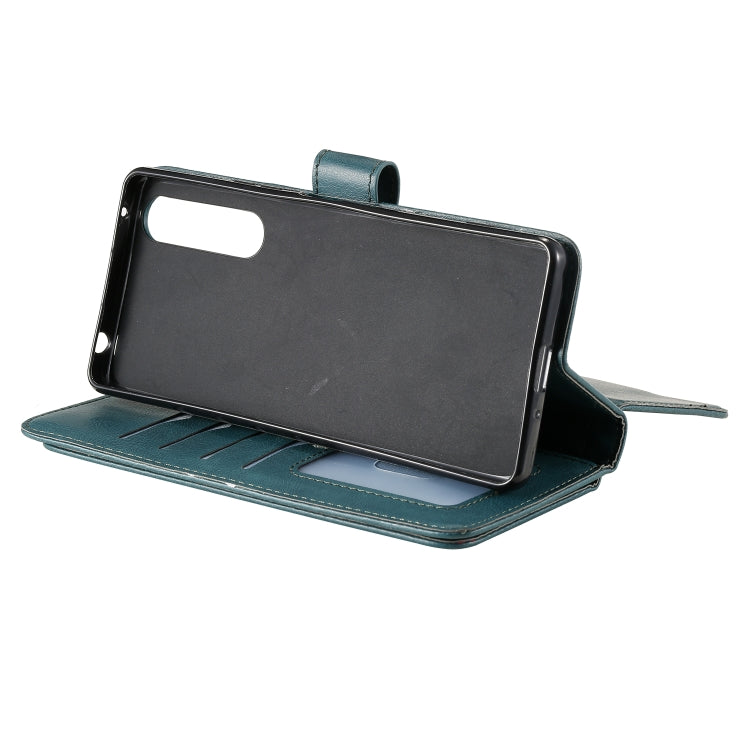 For Sony Xpeira 1 II Multifunctional Magnetic Copper Buckle Horizontal Flip Solid Color Leather Case with 10 Card Slots & Wallet & Holder & Photo Frame