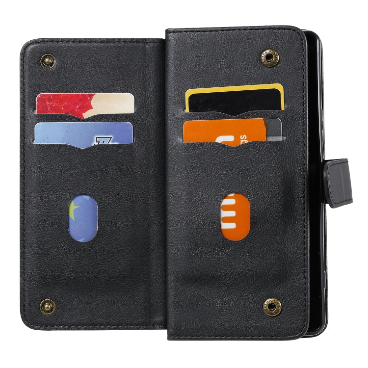 For Sony Xpeira 1 II Multifunctional Magnetic Copper Buckle Horizontal Flip Solid Color Leather Case with 10 Card Slots & Wallet & Holder & Photo Frame