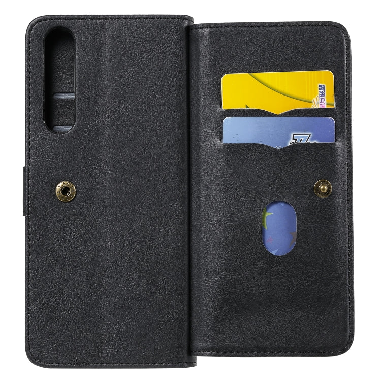 For Sony Xpeira 1 II Multifunctional Magnetic Copper Buckle Horizontal Flip Solid Color Leather Case with 10 Card Slots & Wallet & Holder & Photo Frame