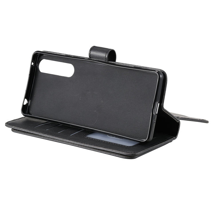 For Sony Xpeira 1 II Multifunctional Magnetic Copper Buckle Horizontal Flip Solid Color Leather Case with 10 Card Slots & Wallet & Holder & Photo Frame