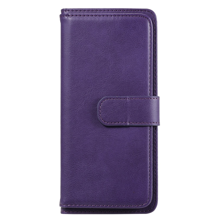 For Sony Xpeira 1 II Multifunctional Magnetic Copper Buckle Horizontal Flip Solid Color Leather Case with 10 Card Slots & Wallet & Holder & Photo Frame