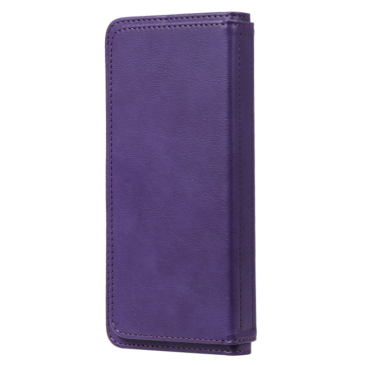 For Sony Xpeira 1 II Multifunctional Magnetic Copper Buckle Horizontal Flip Solid Color Leather Case with 10 Card Slots & Wallet & Holder & Photo Frame