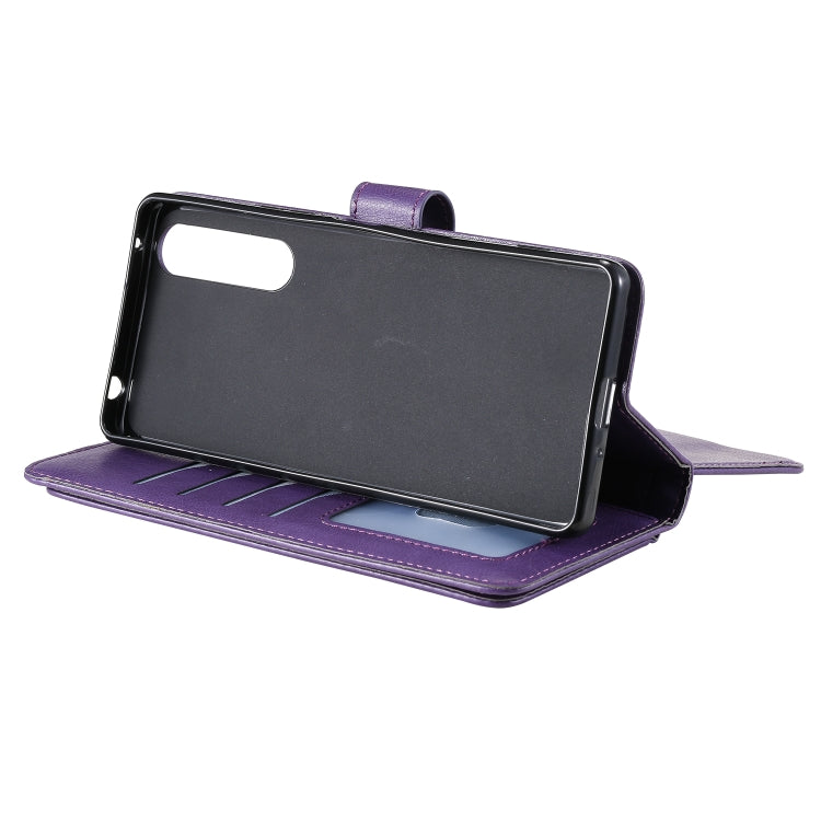 For Sony Xpeira 1 II Multifunctional Magnetic Copper Buckle Horizontal Flip Solid Color Leather Case with 10 Card Slots & Wallet & Holder & Photo Frame