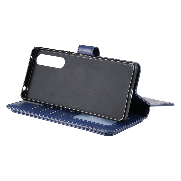 For Sony Xpeira 1 II Multifunctional Magnetic Copper Buckle Horizontal Flip Solid Color Leather Case with 10 Card Slots & Wallet & Holder & Photo Frame