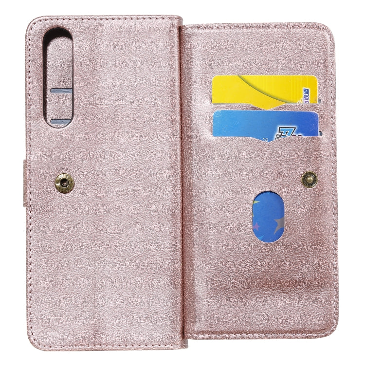 For Sony Xpeira 1 II Multifunctional Magnetic Copper Buckle Horizontal Flip Solid Color Leather Case with 10 Card Slots & Wallet & Holder & Photo Frame