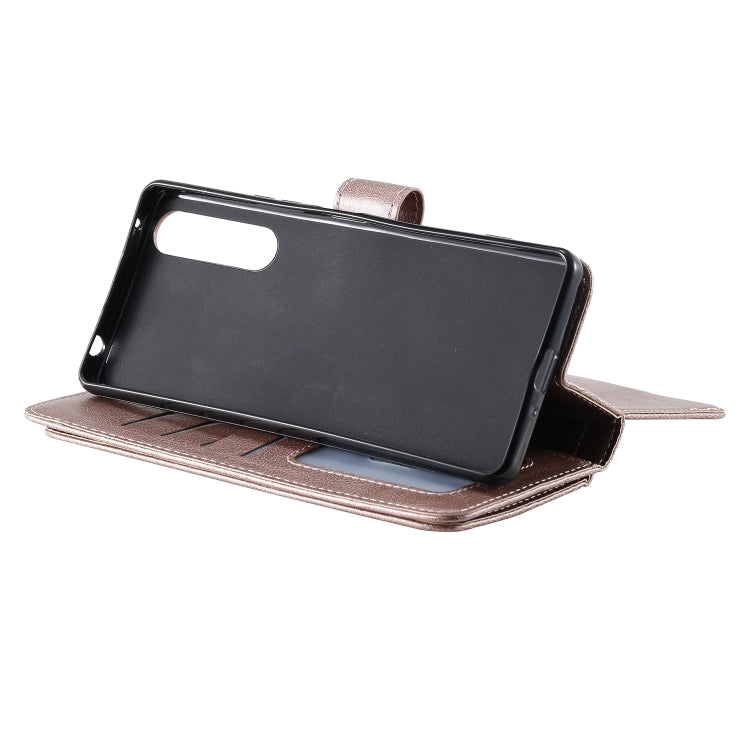 For Sony Xpeira 1 II Multifunctional Magnetic Copper Buckle Horizontal Flip Solid Color Leather Case with 10 Card Slots & Wallet & Holder & Photo Frame