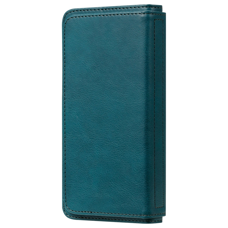 For Sony Xpeira 10 II Multifunctional Magnetic Copper Buckle Horizontal Flip Solid Color Leather Case with 10 Card Slots & Wallet & Holder & Photo Frame