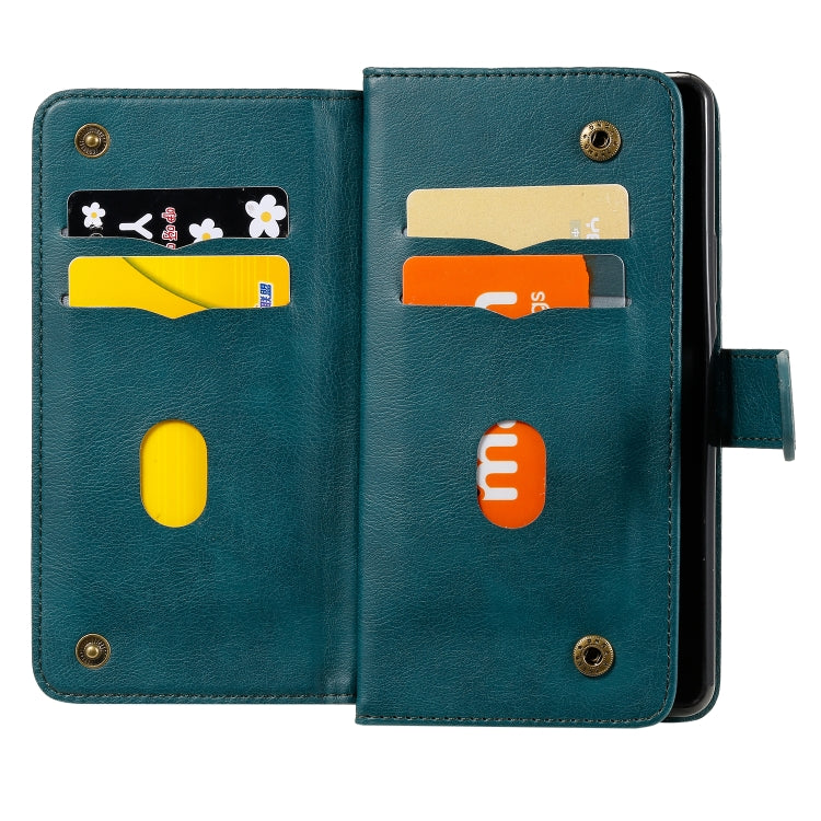 For Sony Xpeira 10 II Multifunctional Magnetic Copper Buckle Horizontal Flip Solid Color Leather Case with 10 Card Slots & Wallet & Holder & Photo Frame