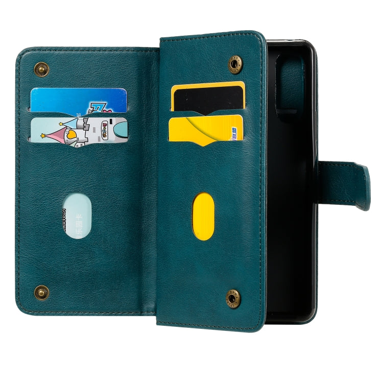 For Sony Xpeira 10 II Multifunctional Magnetic Copper Buckle Horizontal Flip Solid Color Leather Case with 10 Card Slots & Wallet & Holder & Photo Frame