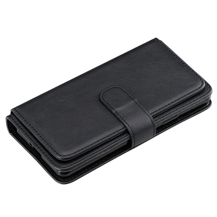 For Sony Xpeira 10 II Multifunctional Magnetic Copper Buckle Horizontal Flip Solid Color Leather Case with 10 Card Slots & Wallet & Holder & Photo Frame