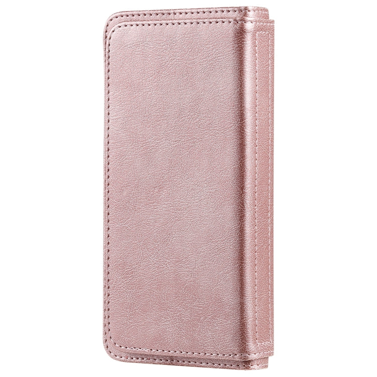 For Sony Xpeira 10 II Multifunctional Magnetic Copper Buckle Horizontal Flip Solid Color Leather Case with 10 Card Slots & Wallet & Holder & Photo Frame