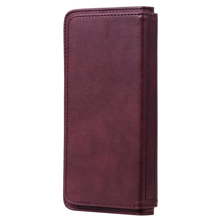 For Sony Xpeira 5 Multifunctional Magnetic Copper Buckle Horizontal Flip Solid Color Leather Case with 10 Card Slots & Wallet & Holder & Photo Frame