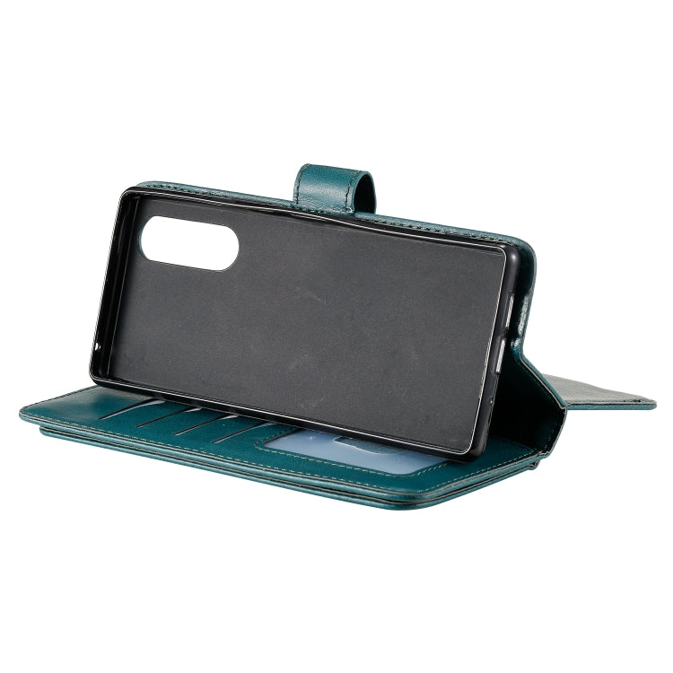 For Sony Xpeira 5 Multifunctional Magnetic Copper Buckle Horizontal Flip Solid Color Leather Case with 10 Card Slots & Wallet & Holder & Photo Frame