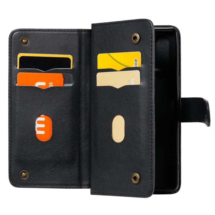 For Sony Xpeira 5 Multifunctional Magnetic Copper Buckle Horizontal Flip Solid Color Leather Case with 10 Card Slots & Wallet & Holder & Photo Frame