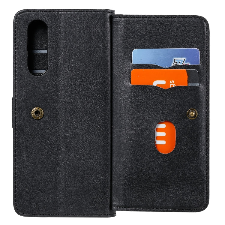 For Sony Xpeira 5 Multifunctional Magnetic Copper Buckle Horizontal Flip Solid Color Leather Case with 10 Card Slots & Wallet & Holder & Photo Frame