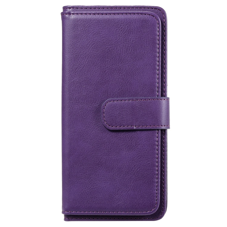 For Sony Xpeira 5 Multifunctional Magnetic Copper Buckle Horizontal Flip Solid Color Leather Case with 10 Card Slots & Wallet & Holder & Photo Frame