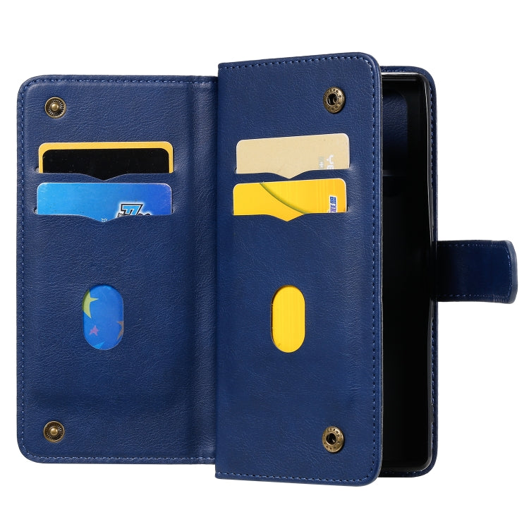 For Sony Xpeira 5 Multifunctional Magnetic Copper Buckle Horizontal Flip Solid Color Leather Case with 10 Card Slots & Wallet & Holder & Photo Frame