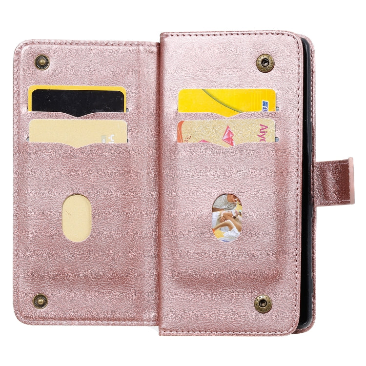 For Sony Xpeira 5 Multifunctional Magnetic Copper Buckle Horizontal Flip Solid Color Leather Case with 10 Card Slots & Wallet & Holder & Photo Frame