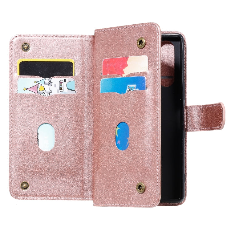 For Sony Xpeira 5 Multifunctional Magnetic Copper Buckle Horizontal Flip Solid Color Leather Case with 10 Card Slots & Wallet & Holder & Photo Frame
