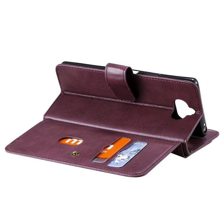 For Sony Xpeira 8 Multifunctional Magnetic Copper Buckle Horizontal Flip Solid Color Leather Case with 10 Card Slots & Wallet & Holder & Photo Frame